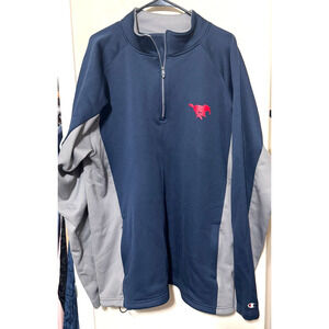 Ford Mustang Champion sweatshirt Men’s XXL 1/4 zip pullover navy blue golf